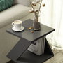 Hanah Home Mesa Auxiliar Antracita 30x50x30 cm Tablero Melamina Moderno Elegante